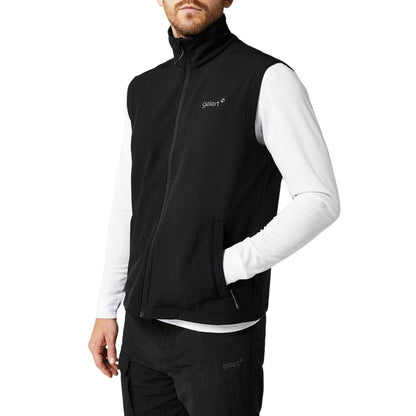 Black - Side - Gelert Mens Softshell Active Gilet