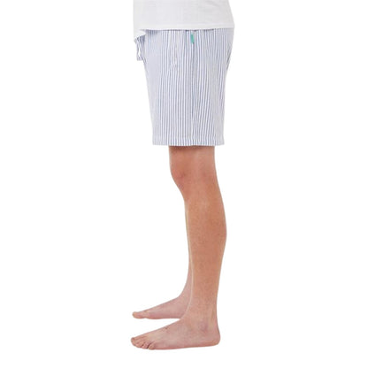 Seal Grey - Lifestyle - Loungers Unisex Adult Organic Cotton Striped Lounge Shorts