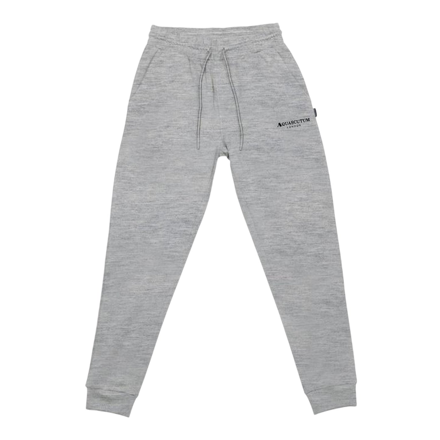 Grey - Front - Aquascutum Mens Patterned Slim Joggers
