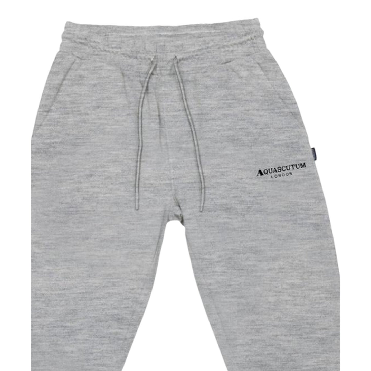 Grey - Side - Aquascutum Mens Patterned Slim Joggers