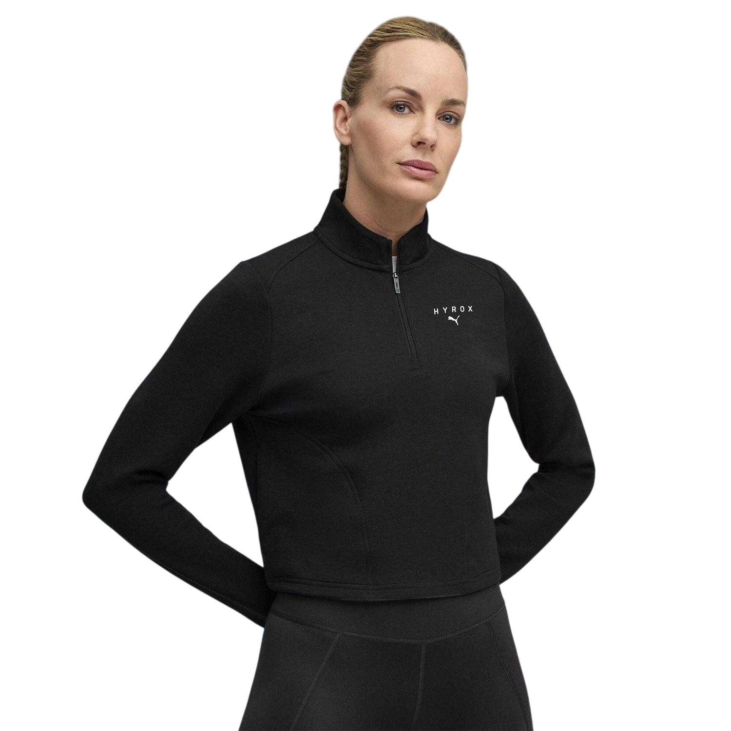 Puma Black - Side - Puma Womens-Ladies Hyrox Performance Technical Top