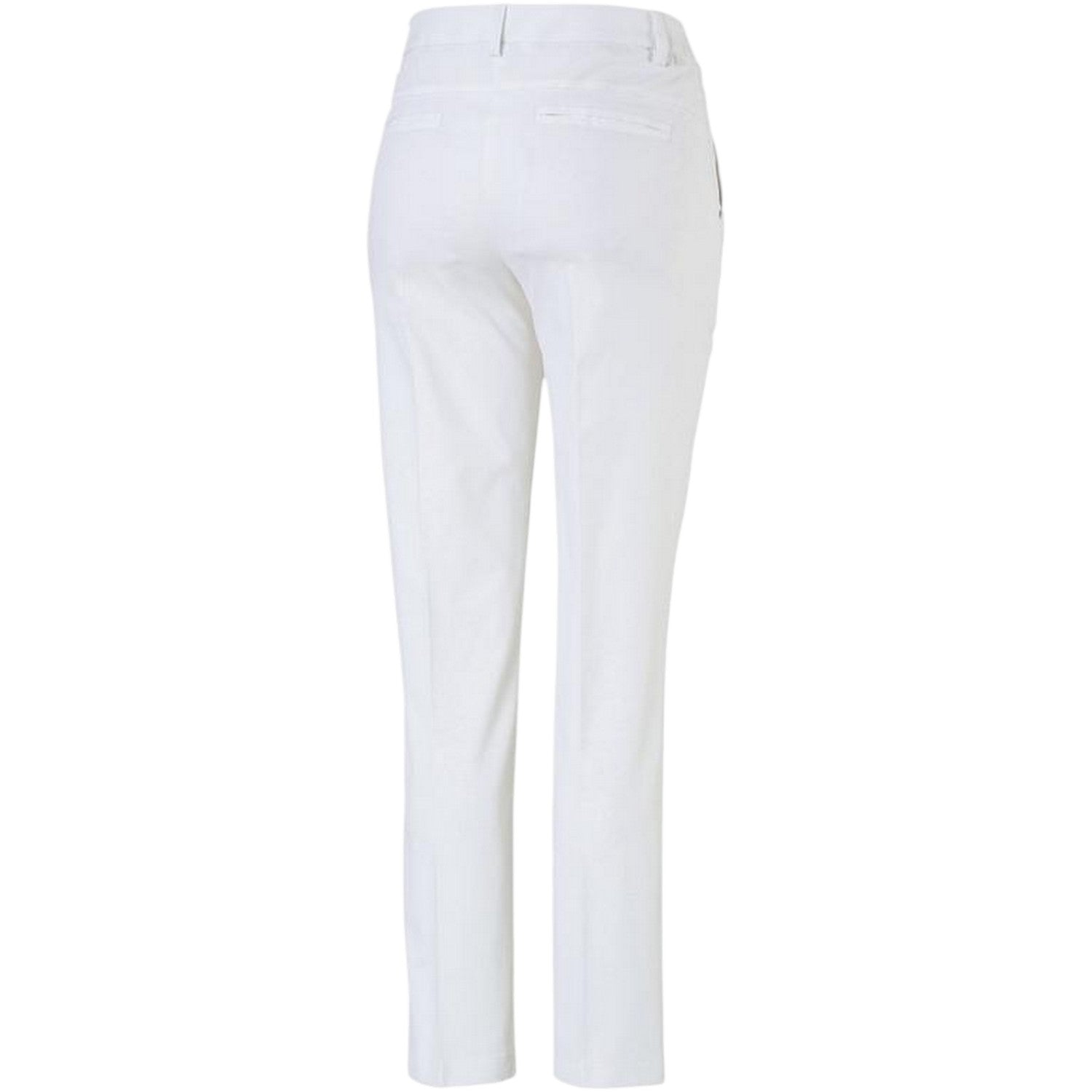 White - Back - Puma Womens-Ladies Pounce Logo Golf Trousers