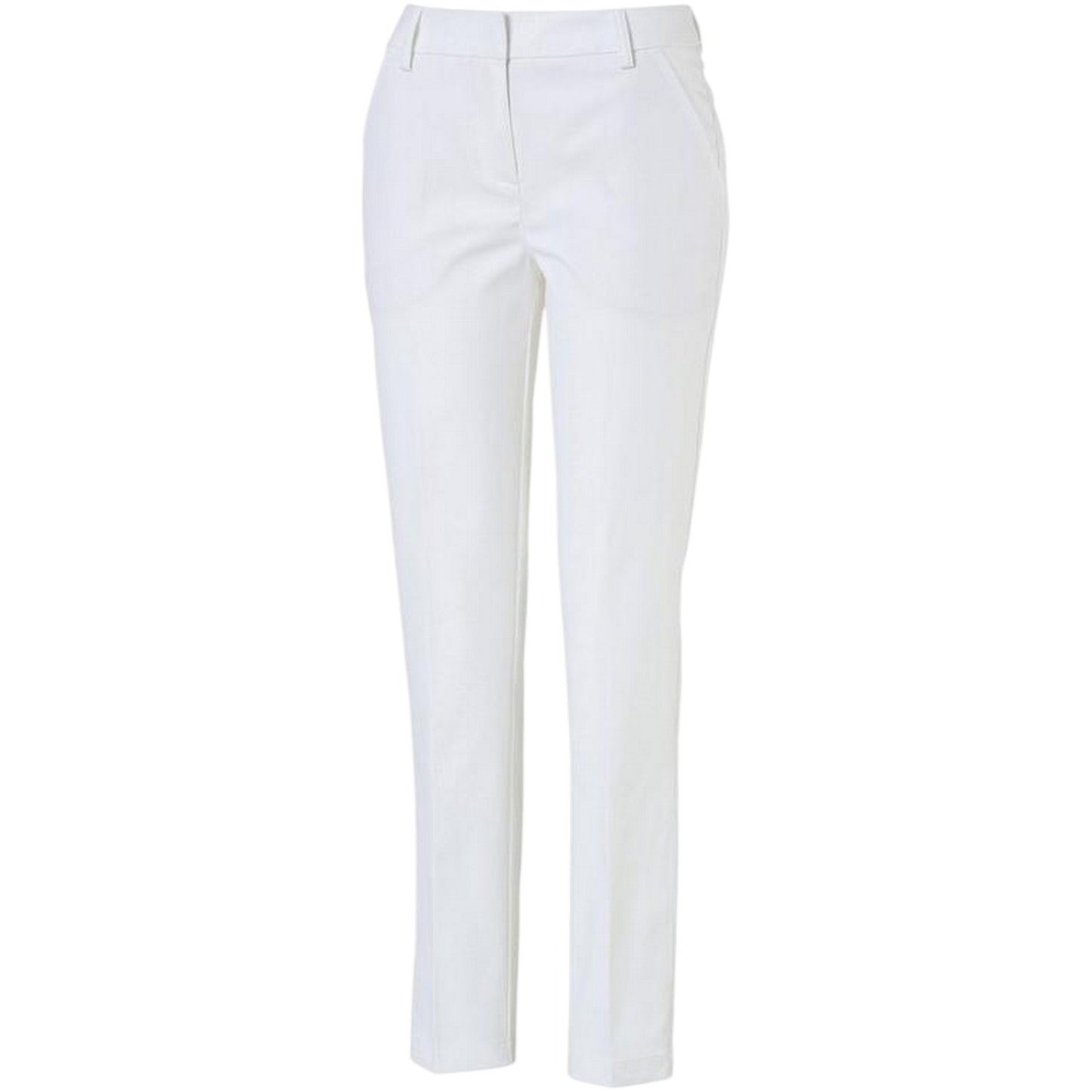White - Front - Puma Womens-Ladies Pounce Logo Golf Trousers