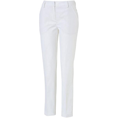 White - Front - Puma Womens-Ladies Pounce Logo Golf Trousers