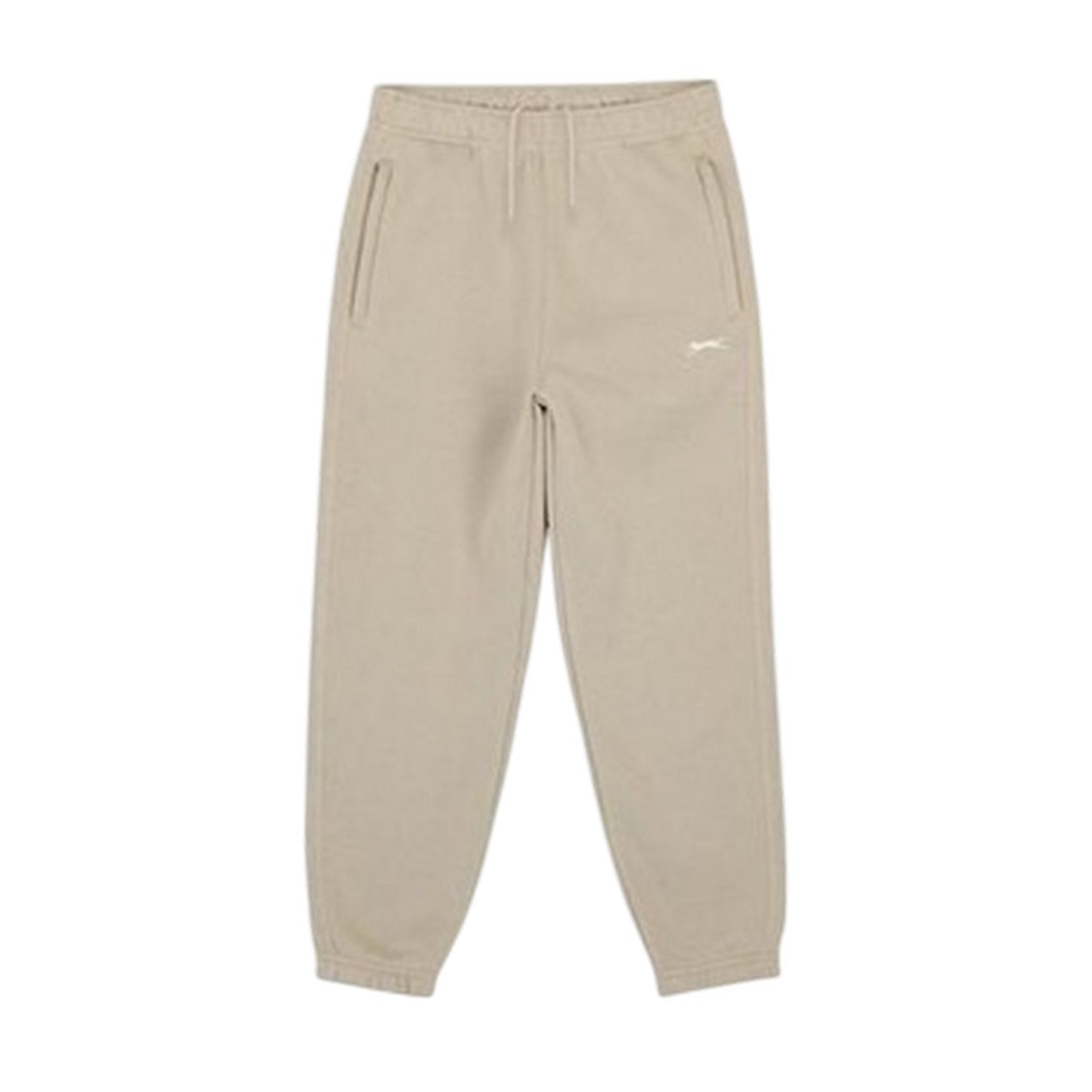 Light Beige - Front - Slazenger Childrens-Kids Fleece Plain Jogging Bottoms