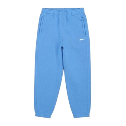 Light Blue - Front - Slazenger Childrens-Kids Fleece Plain Jogging Bottoms