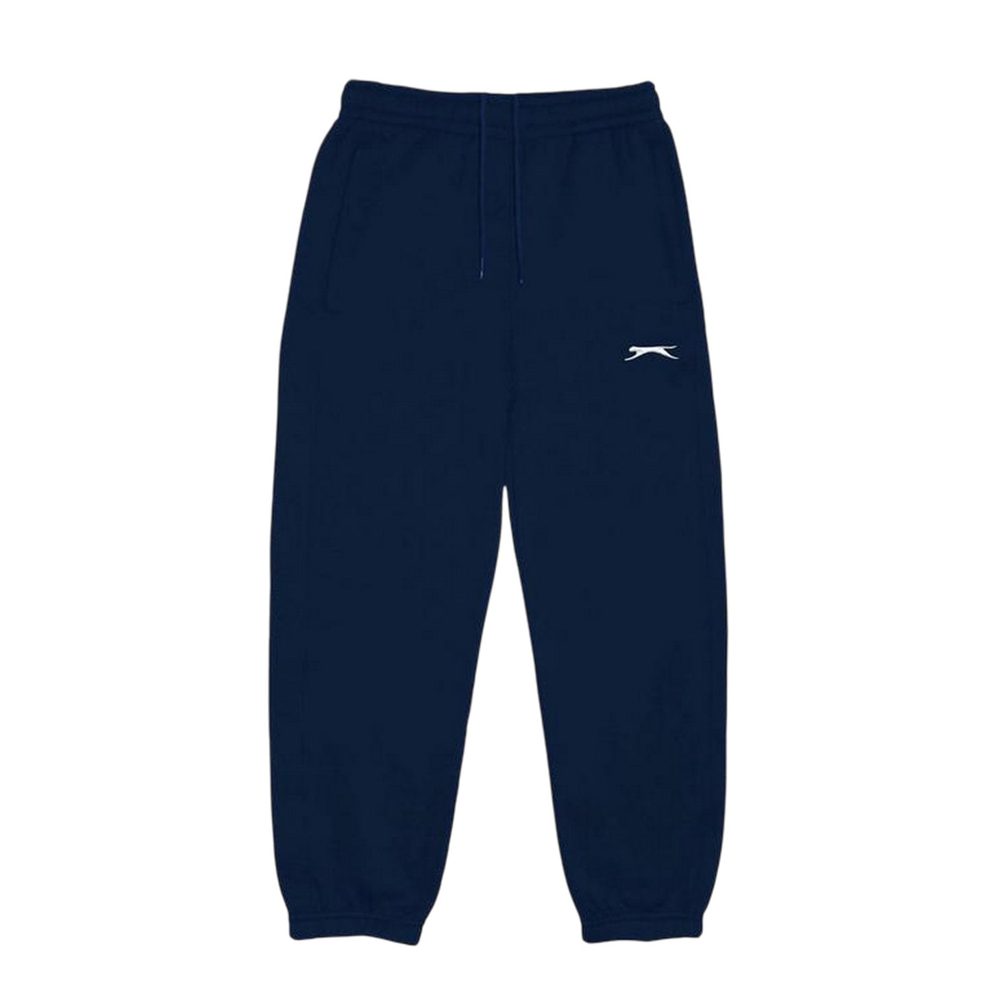 Navy - Front - Slazenger Childrens-Kids Fleece Plain Jogging Bottoms