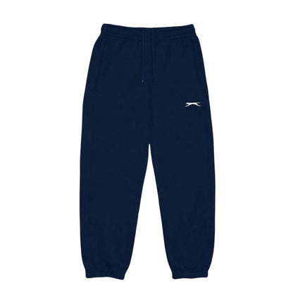 Navy - Front - Slazenger Childrens-Kids Fleece Plain Jogging Bottoms