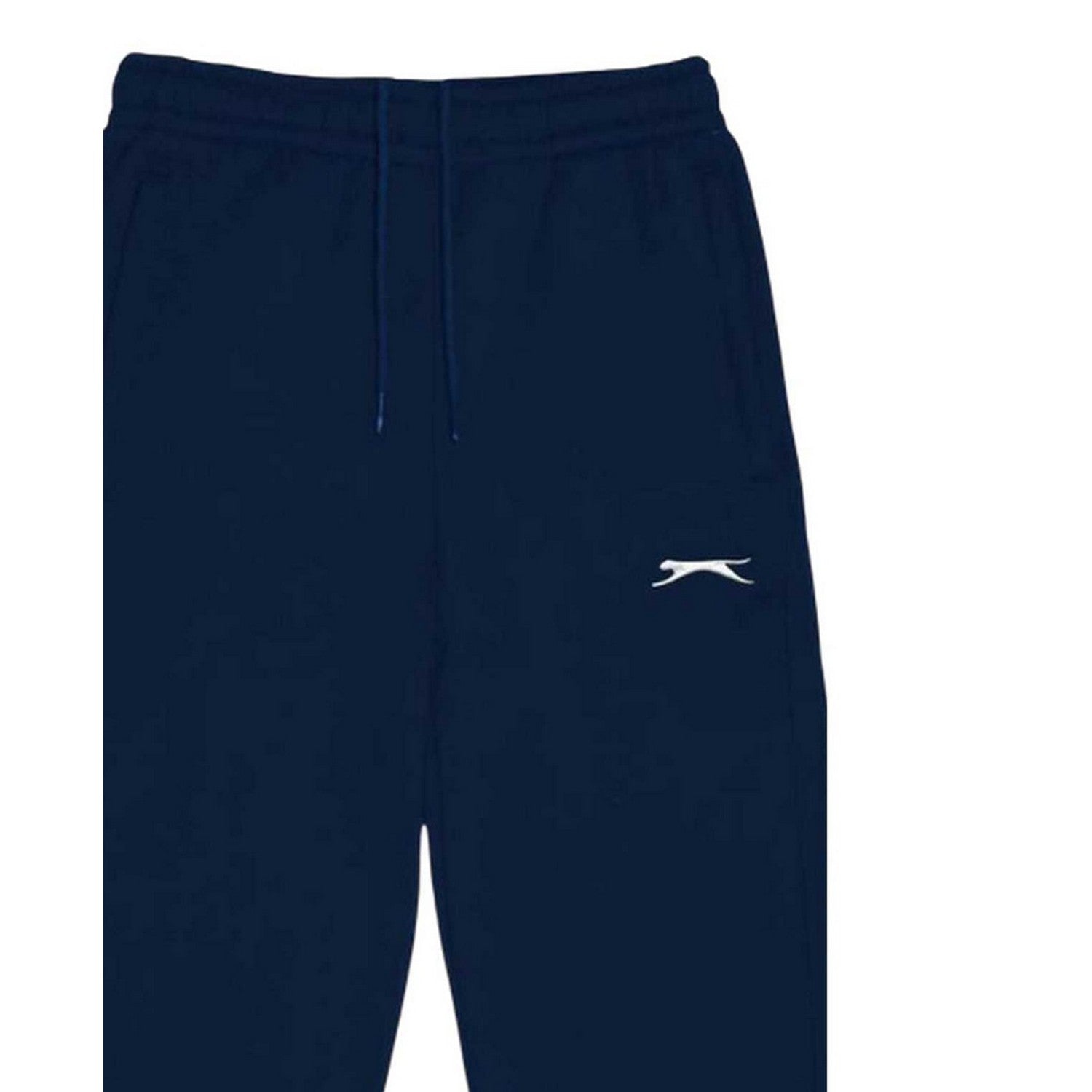 Navy - Side - Slazenger Childrens-Kids Fleece Plain Jogging Bottoms