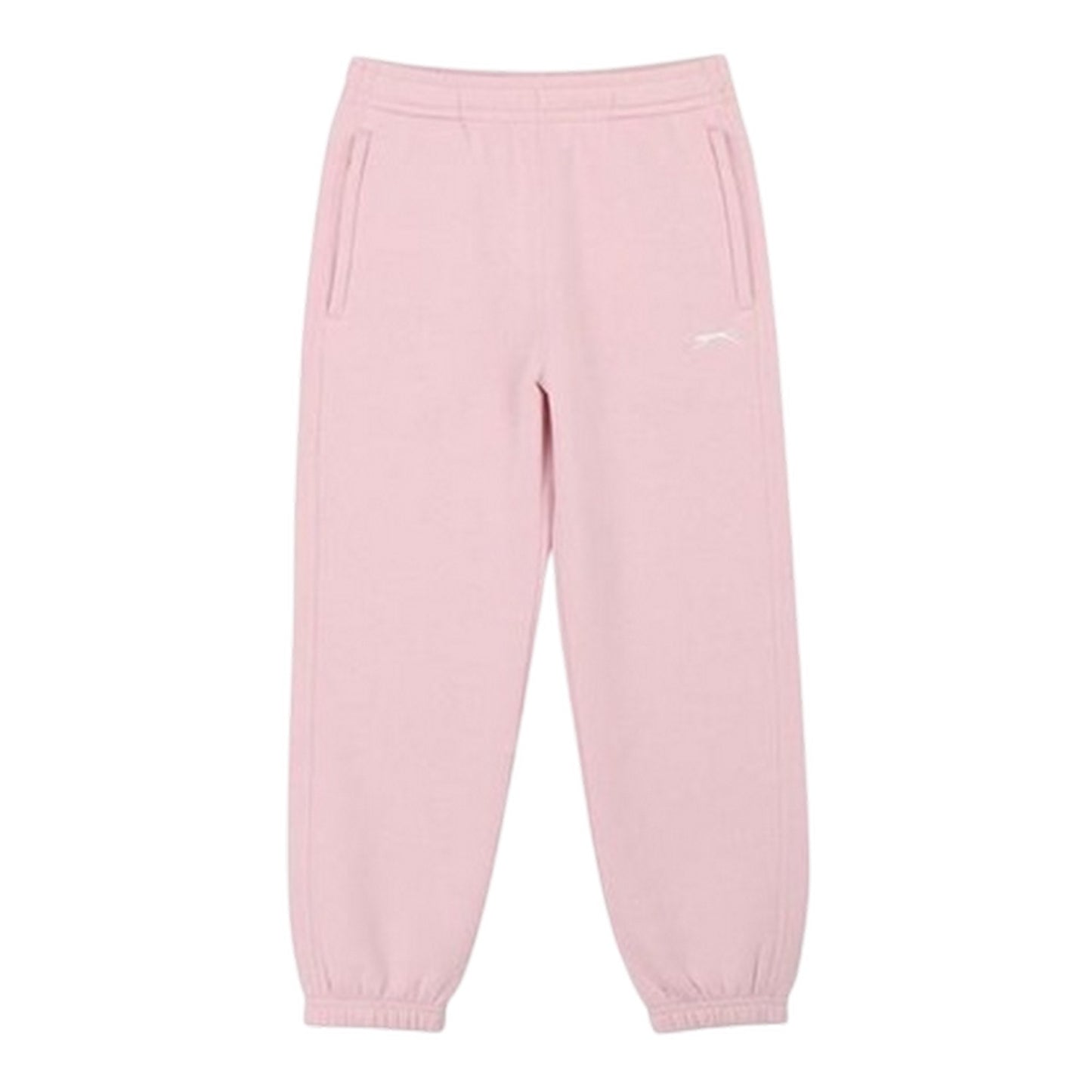 Soft Pink - Back - Slazenger Childrens-Kids Fleece Plain Jogging Bottoms