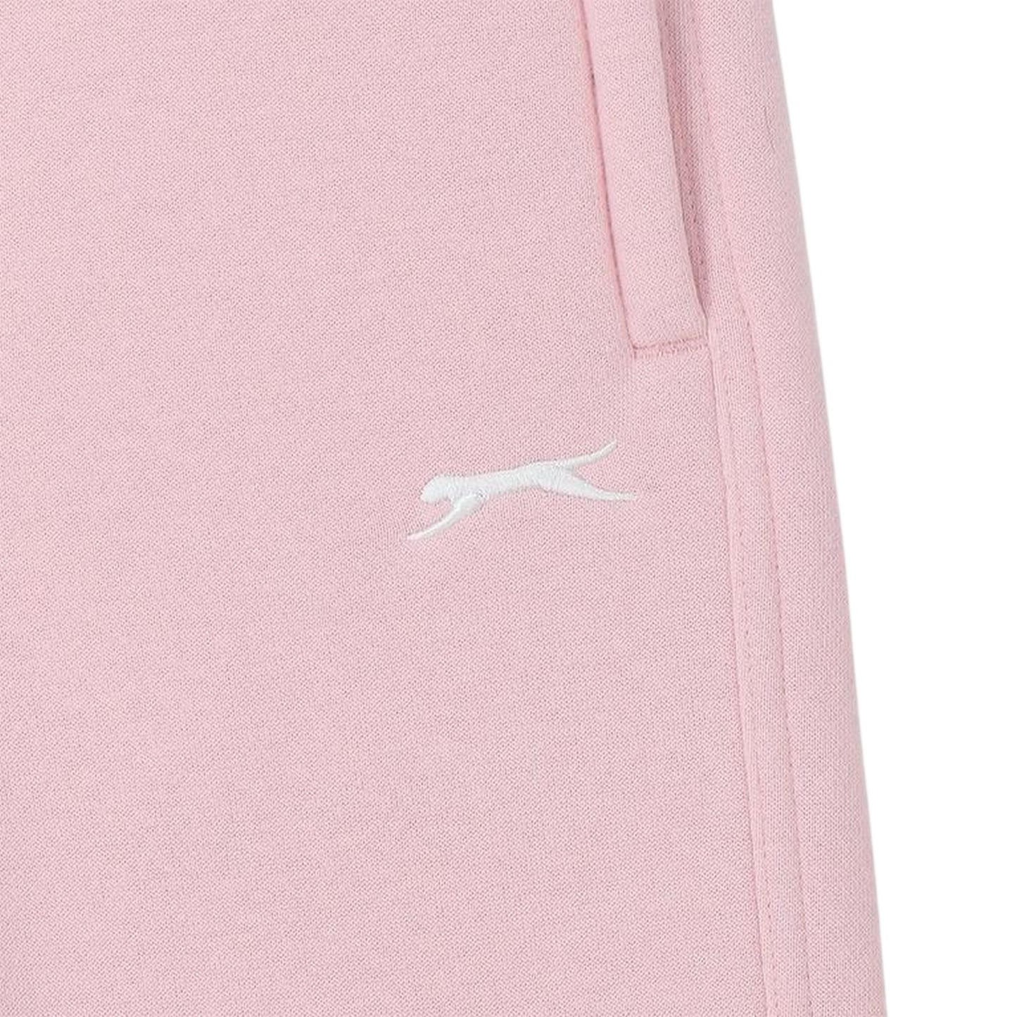 Soft Pink - Side - Slazenger Childrens-Kids Fleece Plain Jogging Bottoms