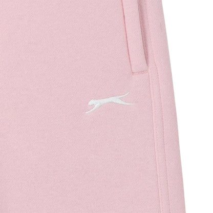 Soft Pink - Side - Slazenger Childrens-Kids Fleece Plain Jogging Bottoms