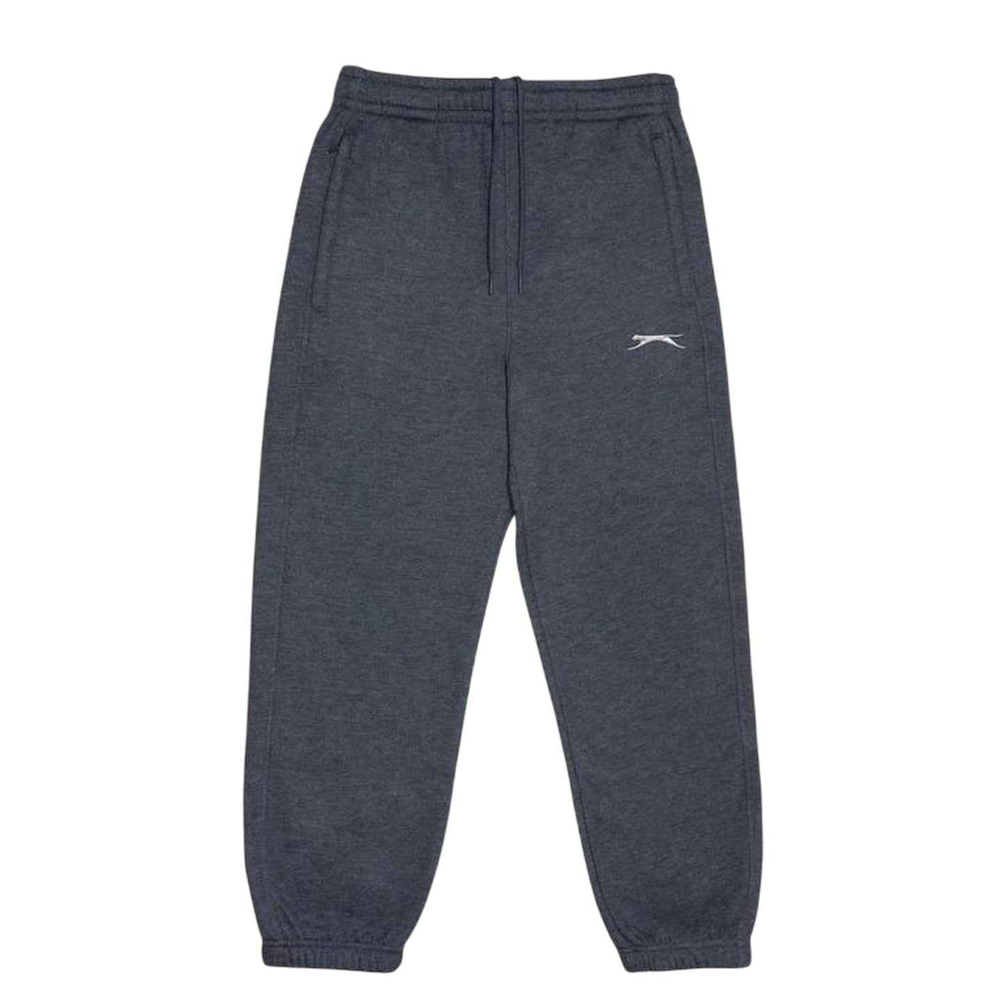 Charcoal Marl - Front - Slazenger Childrens-Kids Fleece Plain Jogging Bottoms