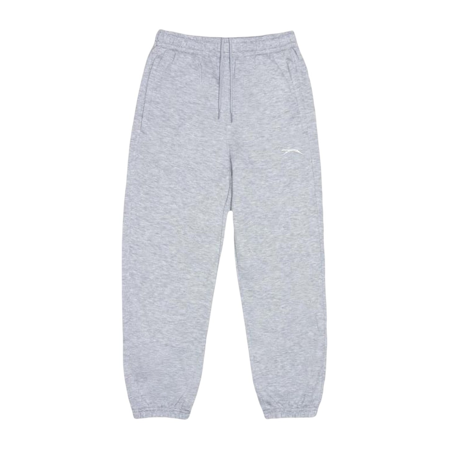 Grey Marl - Front - Slazenger Childrens-Kids Fleece Plain Jogging Bottoms
