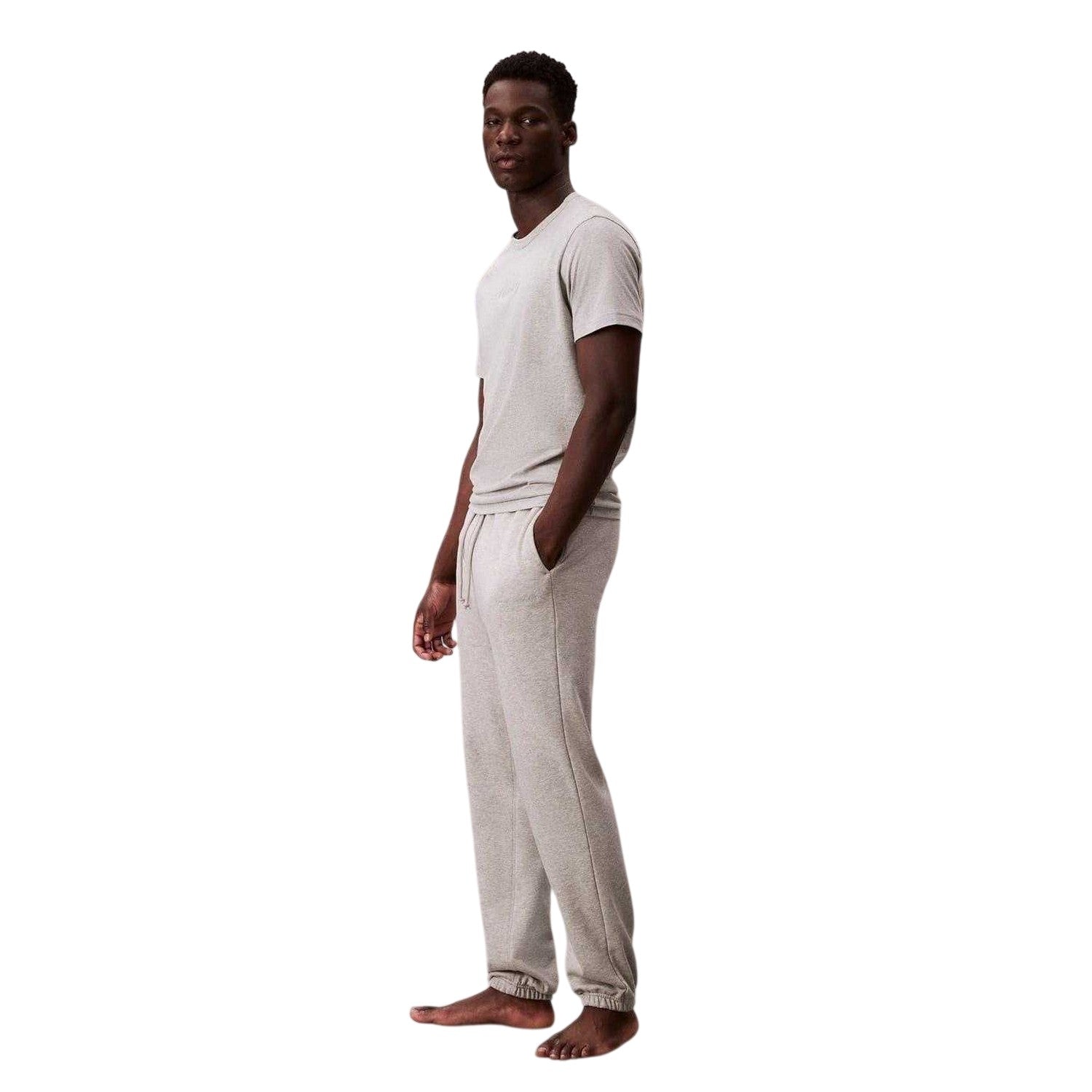 Grey Heather - Lifestyle - Calvin Klein Mens Patterned Joggers