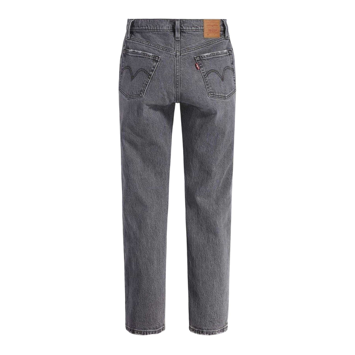 Grey - Back - Levis Womens-Ladies 501 Original Straight Leg Jeans
