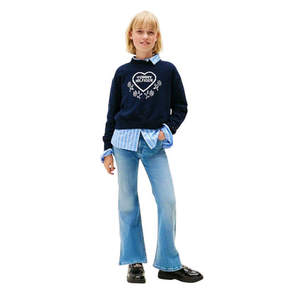 Light Blue - Pack Shot - Tommy Hilfiger Girls Flared Jeans