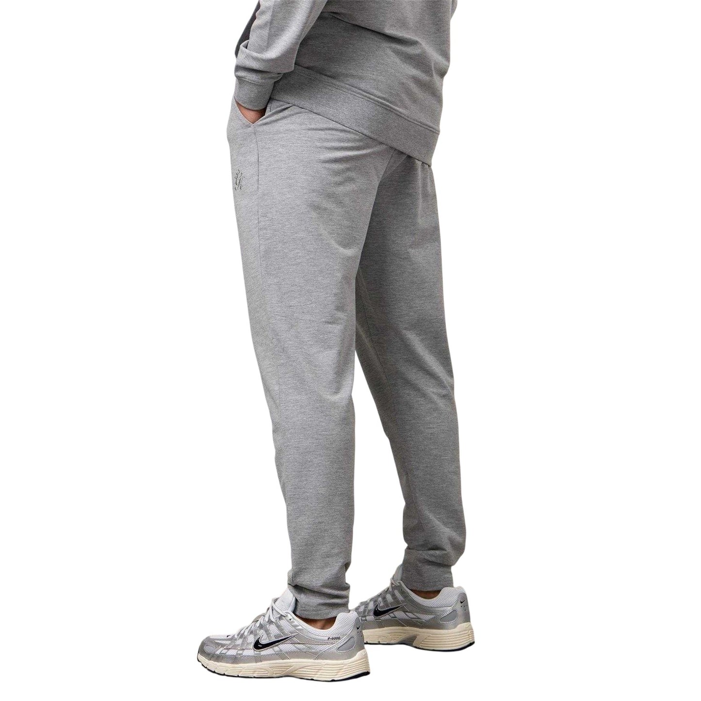 Grey Marl - Side - Gym King Mens Victory Joggers