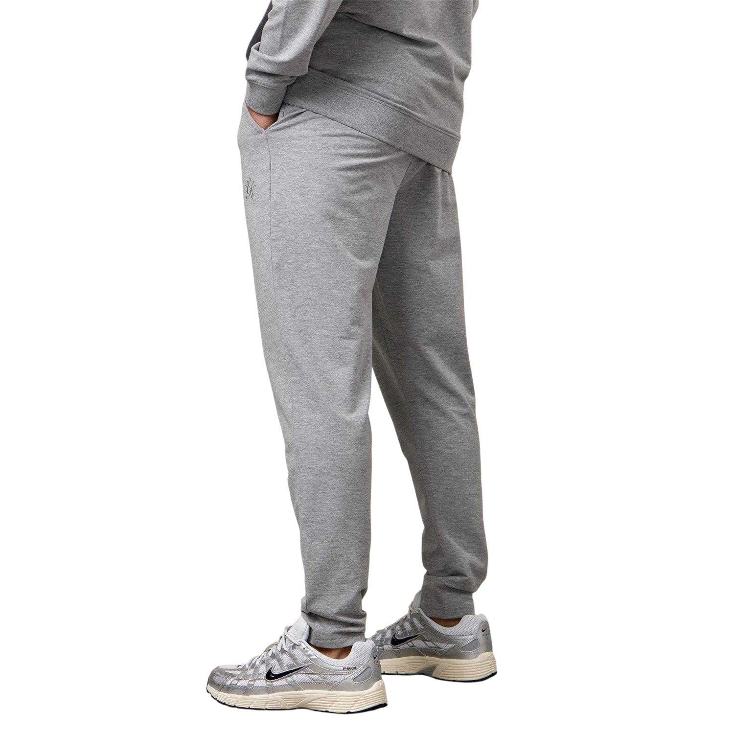 Grey Marl - Side - Gym King Mens Victory Joggers