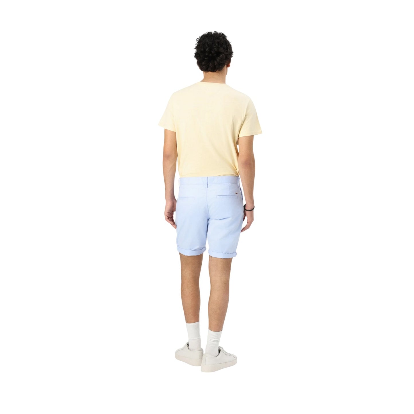 Sweet Blue - Back - Tommy Jeans Mens Scanton Solid Chino Shorts