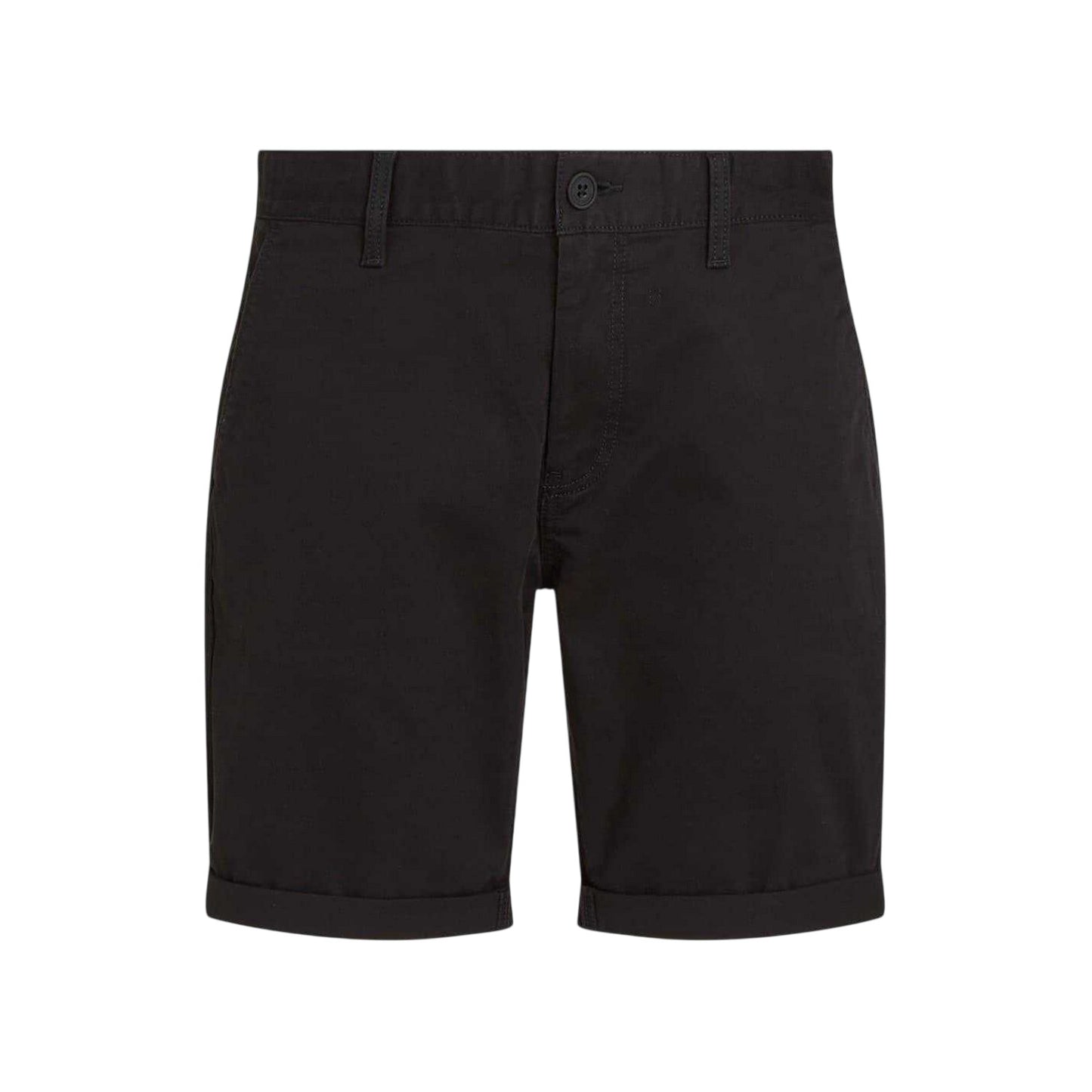 Black - Front - Tommy Jeans Mens Scanton Solid Chino Shorts