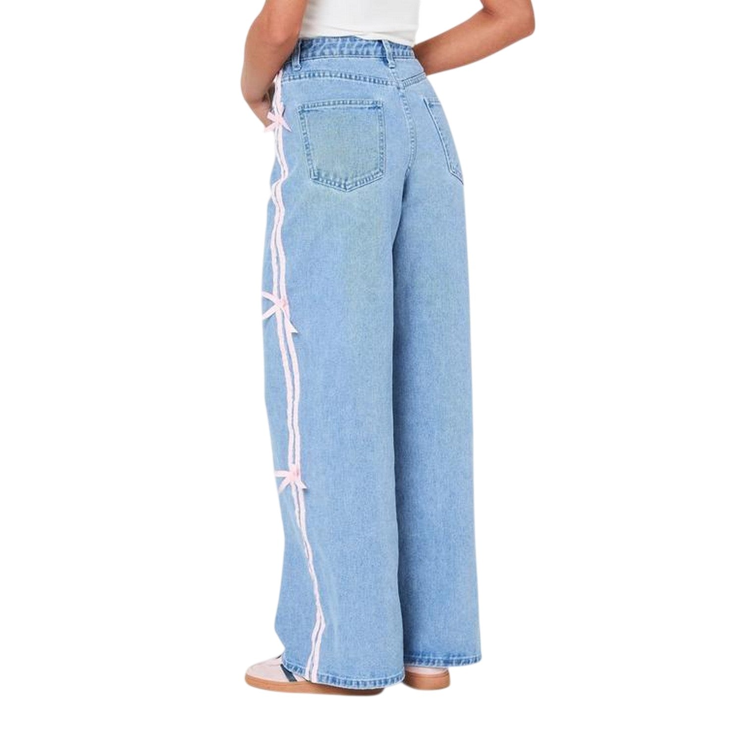 Camel - Back - I Saw It First Womens-Ladies Bow Jeans