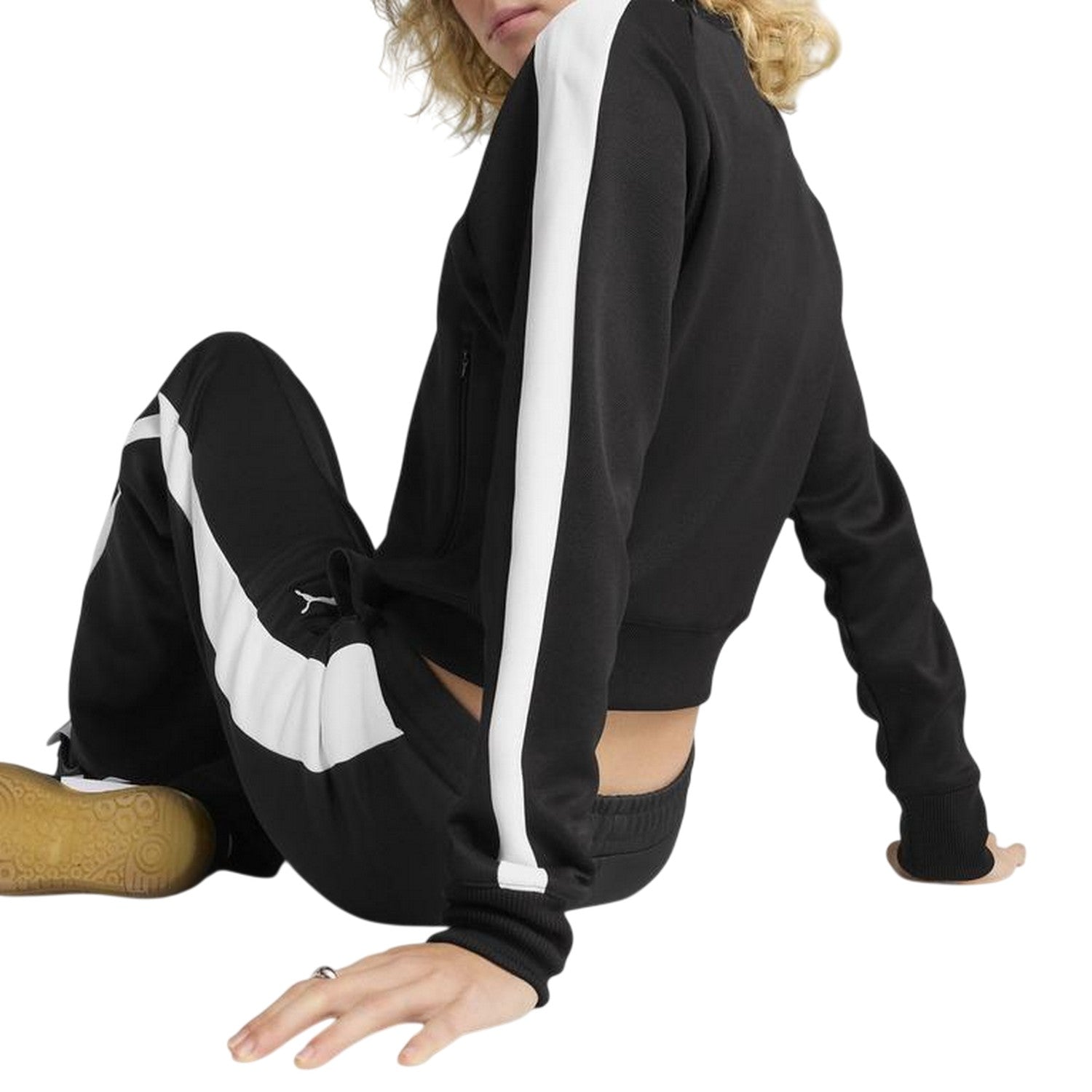 Black - Lifestyle - Puma Womens-Ladies T7 Track Jacket