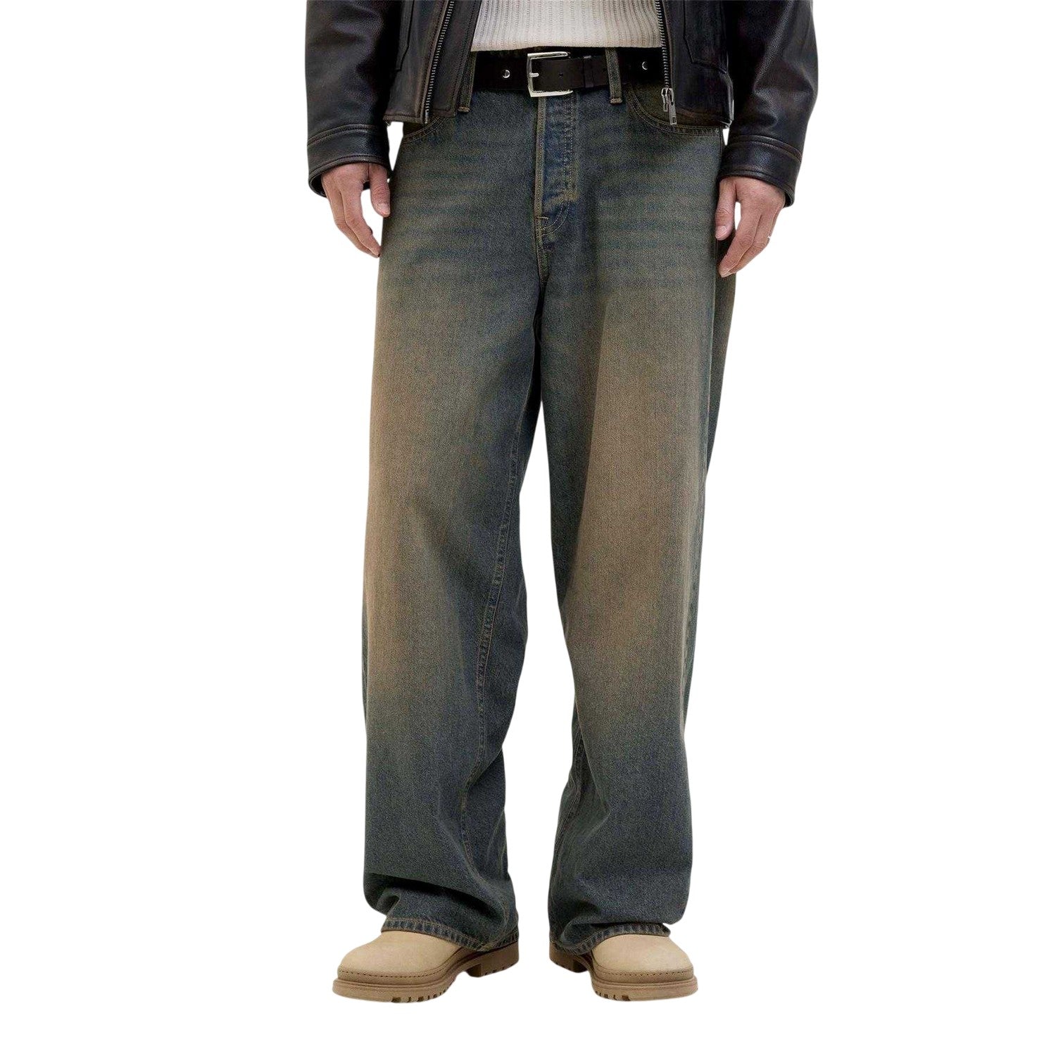 Blue Denim - Side - Jack And Jones Mens 083 Denim Fade Skinny Jeans