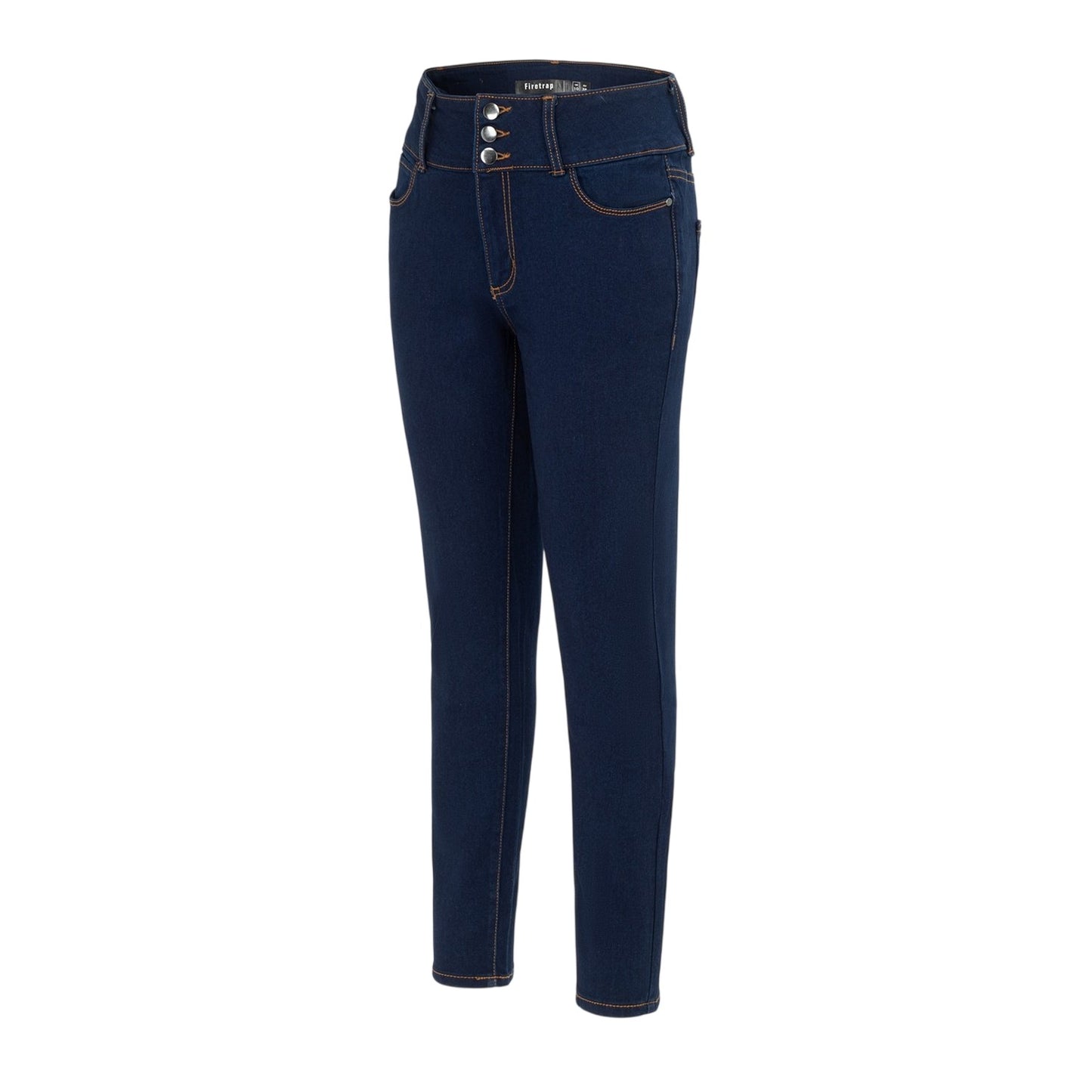 Navy - Side - Firetrap Womens-Ladies Lux Skinny Jeans