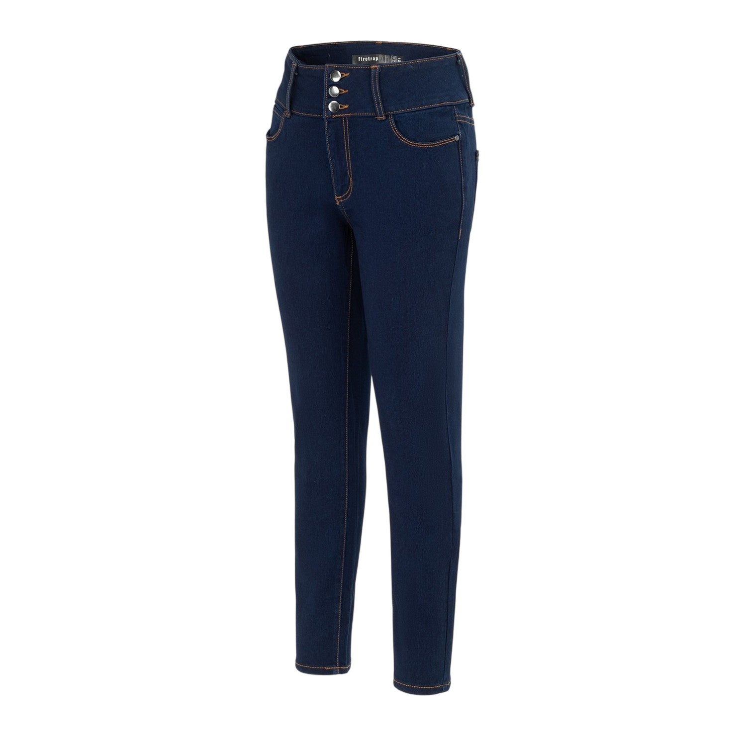 Navy - Side - Firetrap Womens-Ladies Lux Skinny Jeans