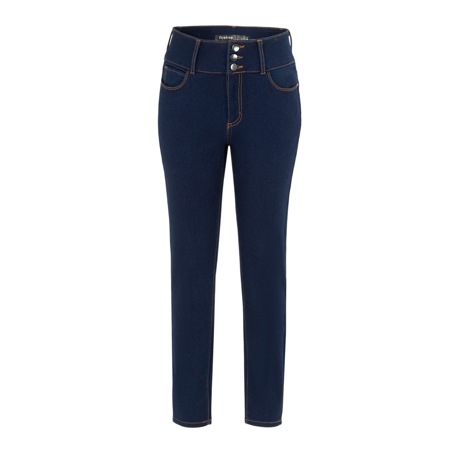 Navy - Front - Firetrap Womens-Ladies Lux Skinny Jeans