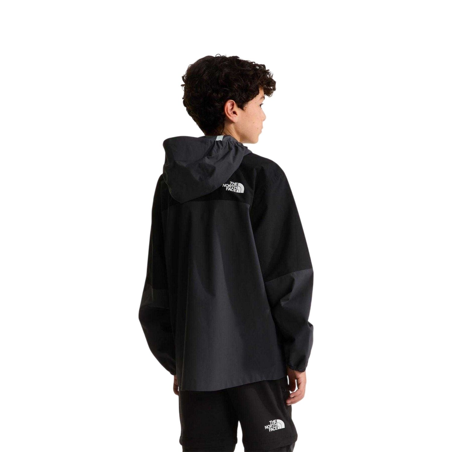 Black-Grey - Lifestyle - The North Face Boys Packable Shell Jacket