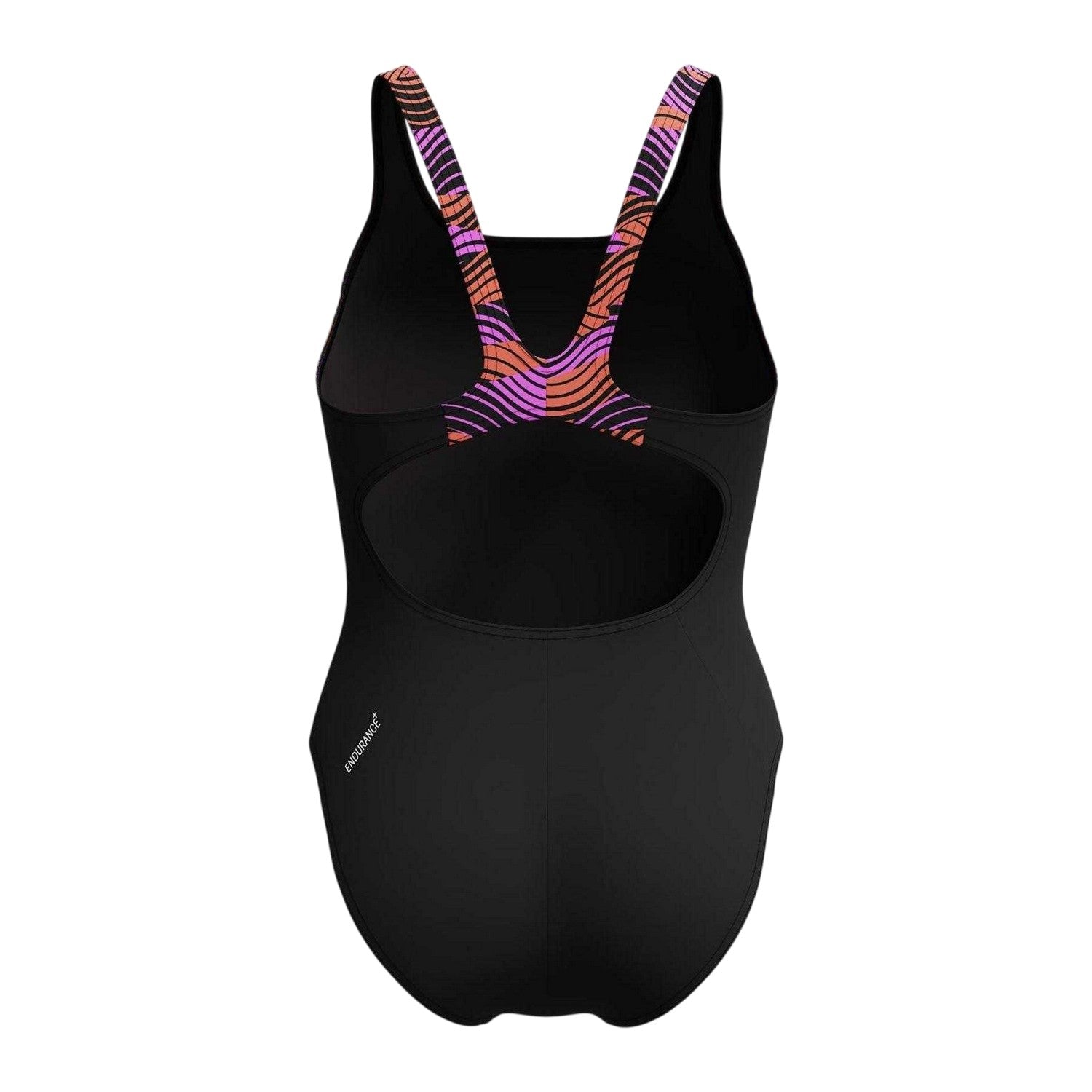 Black-Pink - Back - Speedo Womens-Ladies Splice One Piece Swimsuit