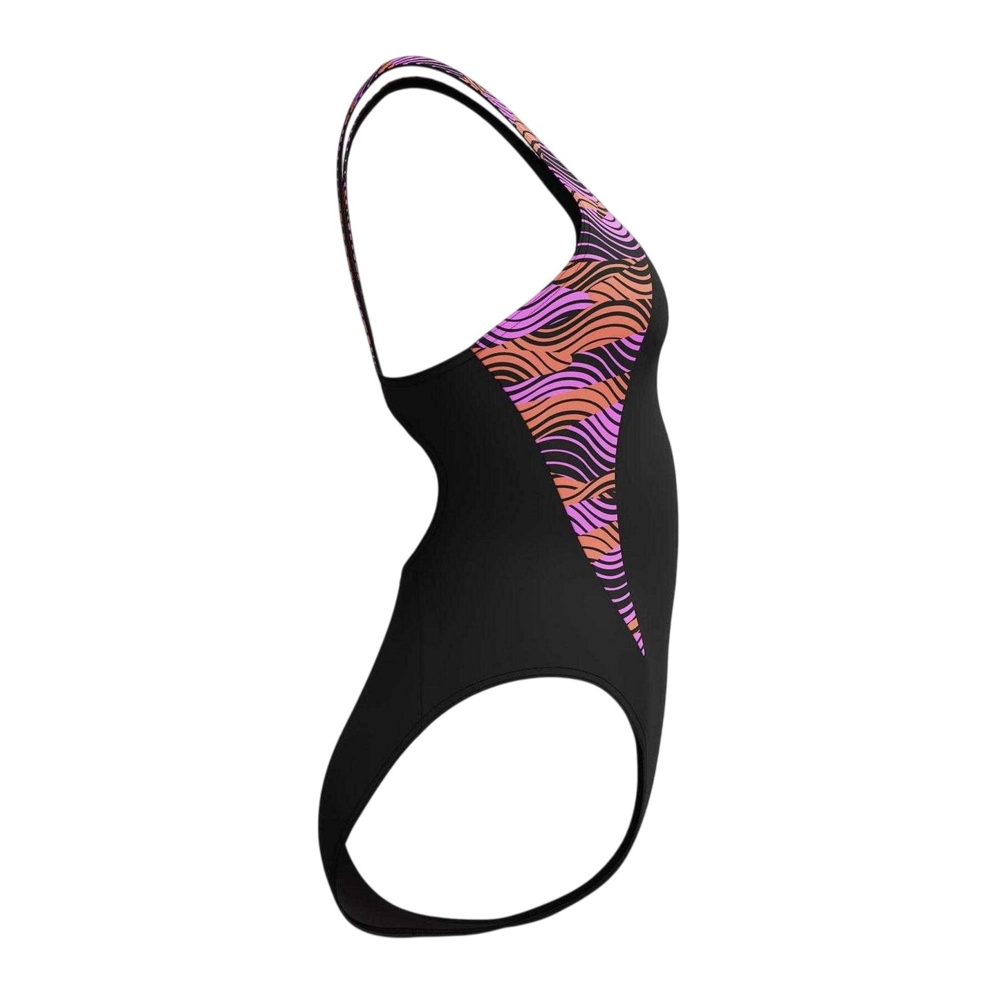 Black-Pink - Lifestyle - Speedo Womens-Ladies Splice One Piece Swimsuit