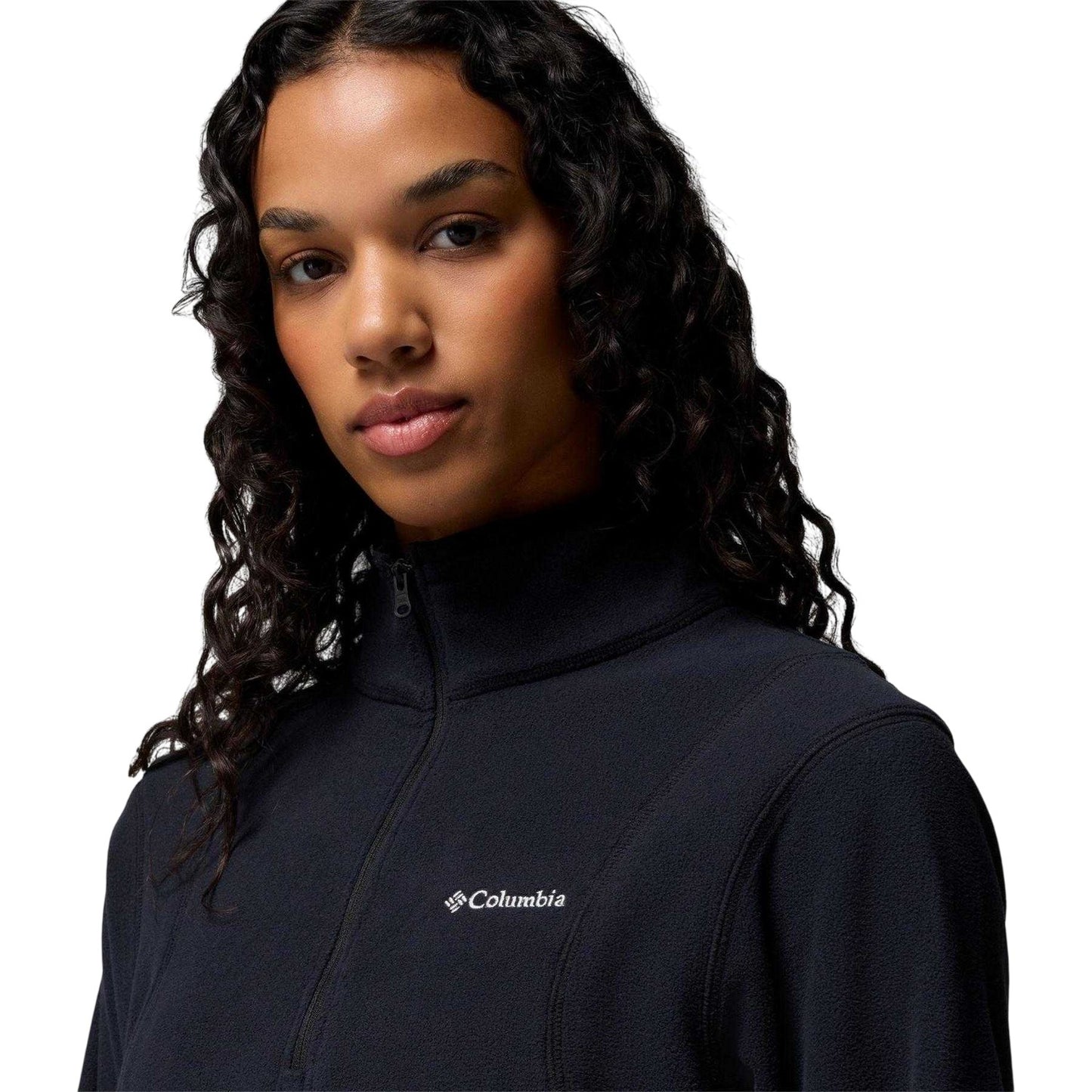 Black - Side - Columbia Womens-Ladies Vital Half Zip Fleece Top