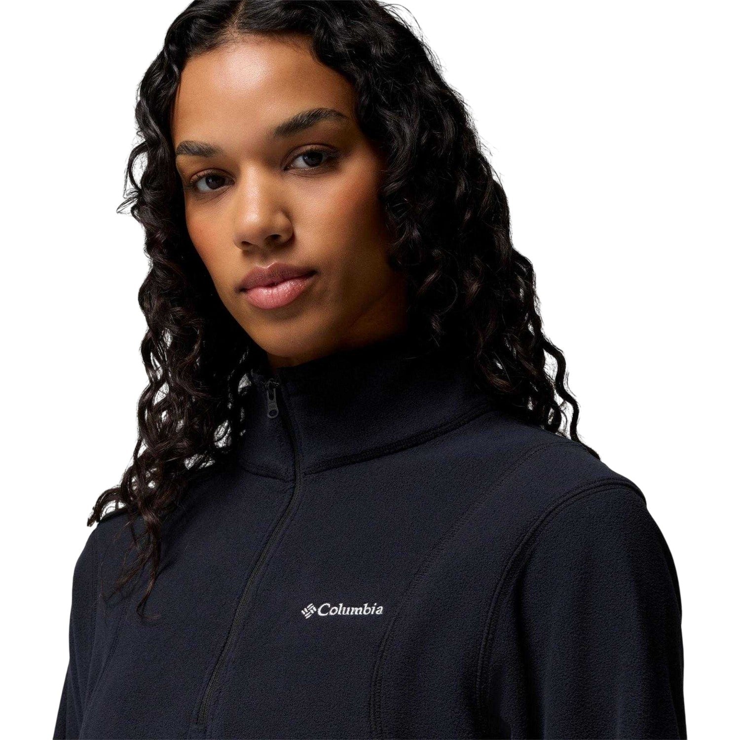 Black - Side - Columbia Womens-Ladies Vital Half Zip Fleece Top