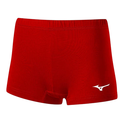 Red - Front - Mizuno Womens-Ladies Performance Netball Shorts