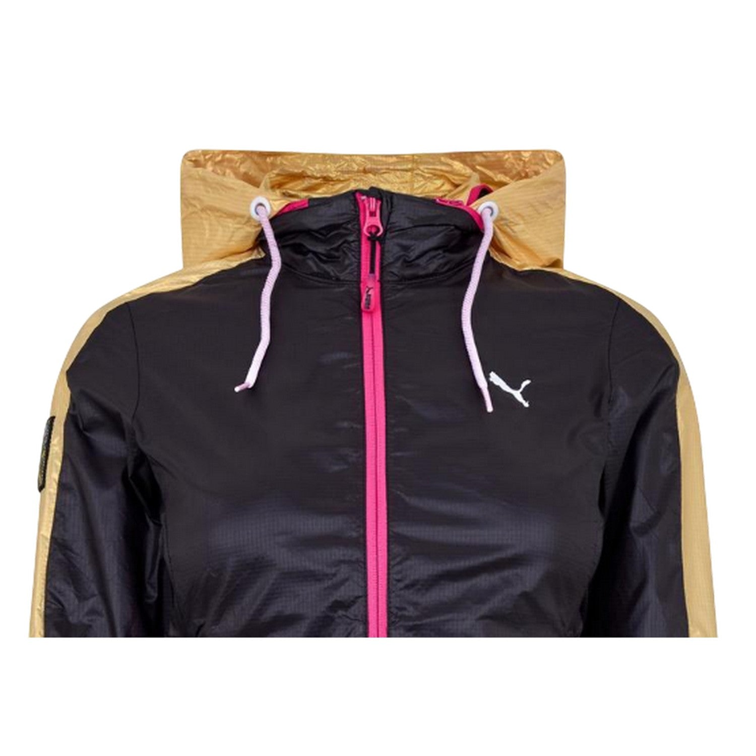 Black - Side - Puma Womens-Ladies Contrast Windbreaker
