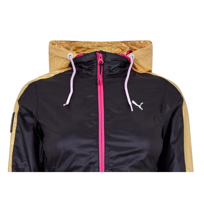 Black - Side - Puma Womens-Ladies Contrast Windbreaker