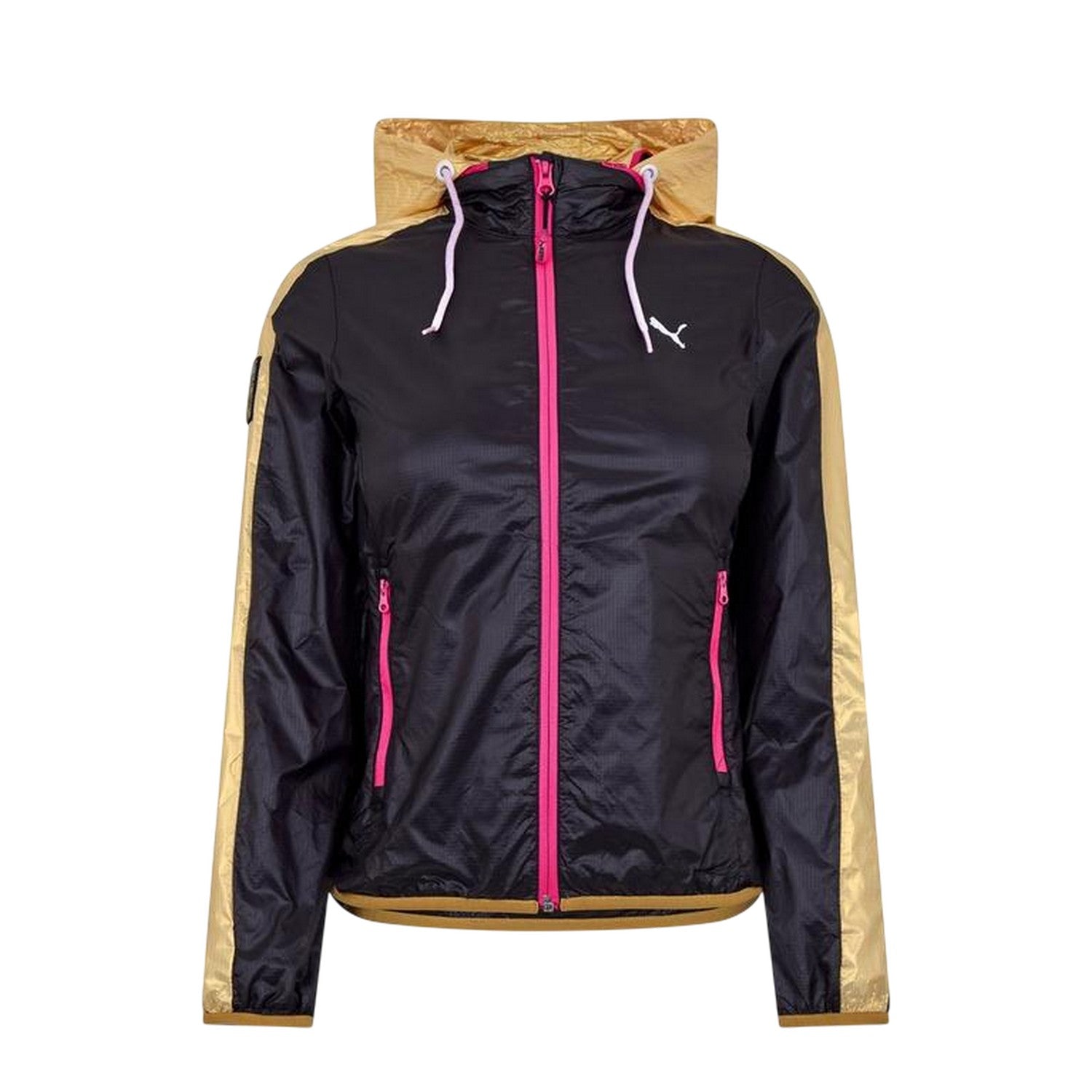 Black - Front - Puma Womens-Ladies Contrast Windbreaker