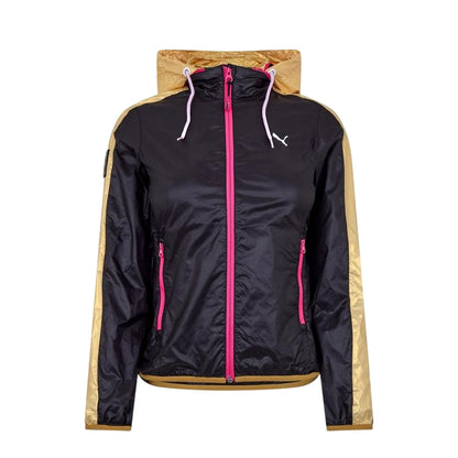 Black - Front - Puma Womens-Ladies Contrast Windbreaker