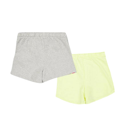 Light Grey Heather - Back - Reebok Girls Jersey Plain Shorts (Pack of 2)