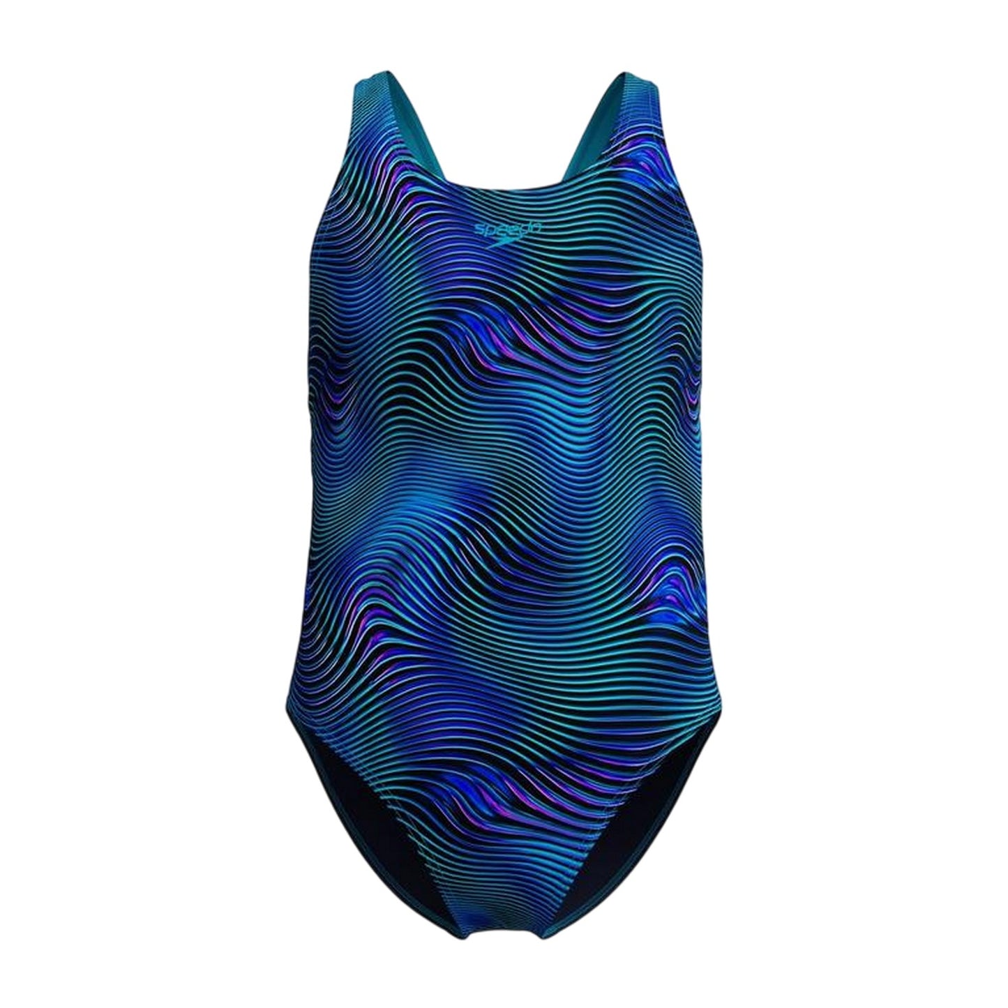 Deep Blue - Front - Speedo Girls Printed One Piece Swimsuit