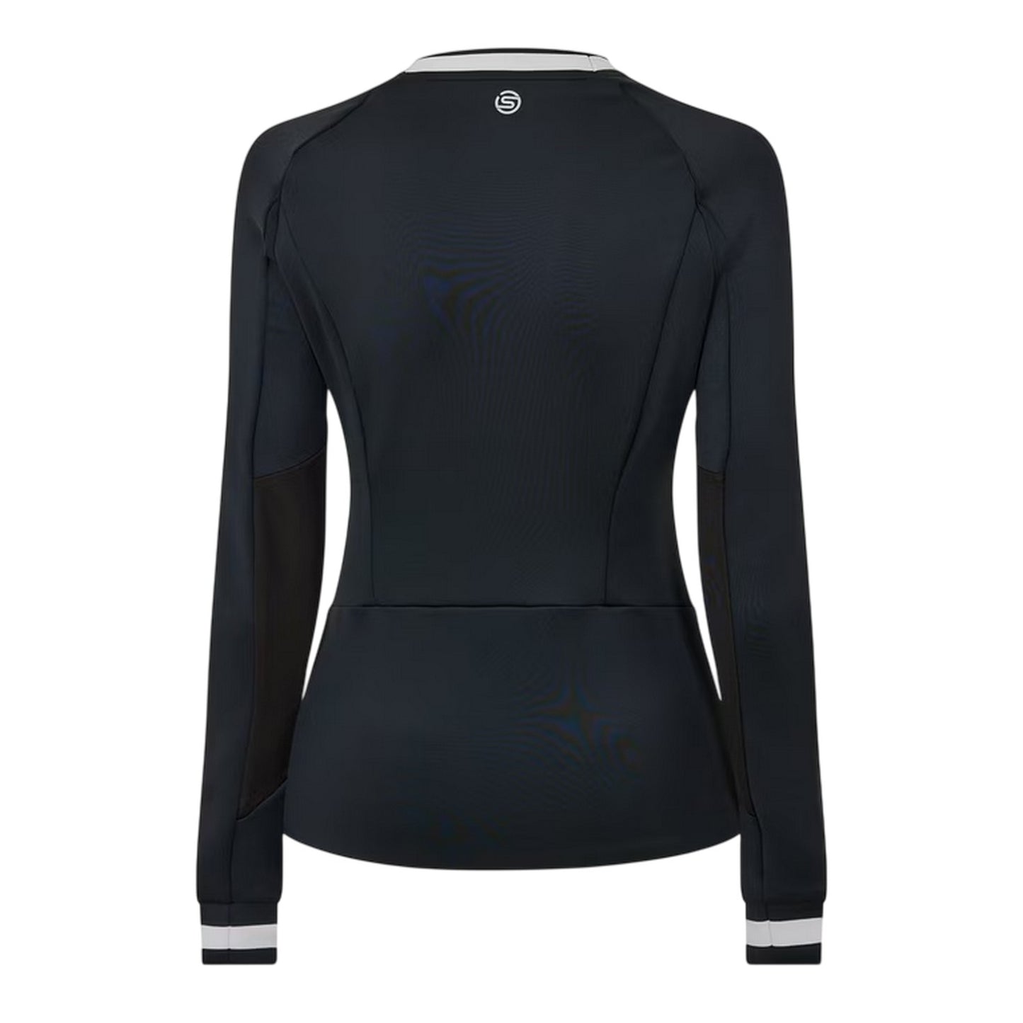 Black - Back - Skins Womens-Ladies Quarter Zip Base Layer Top