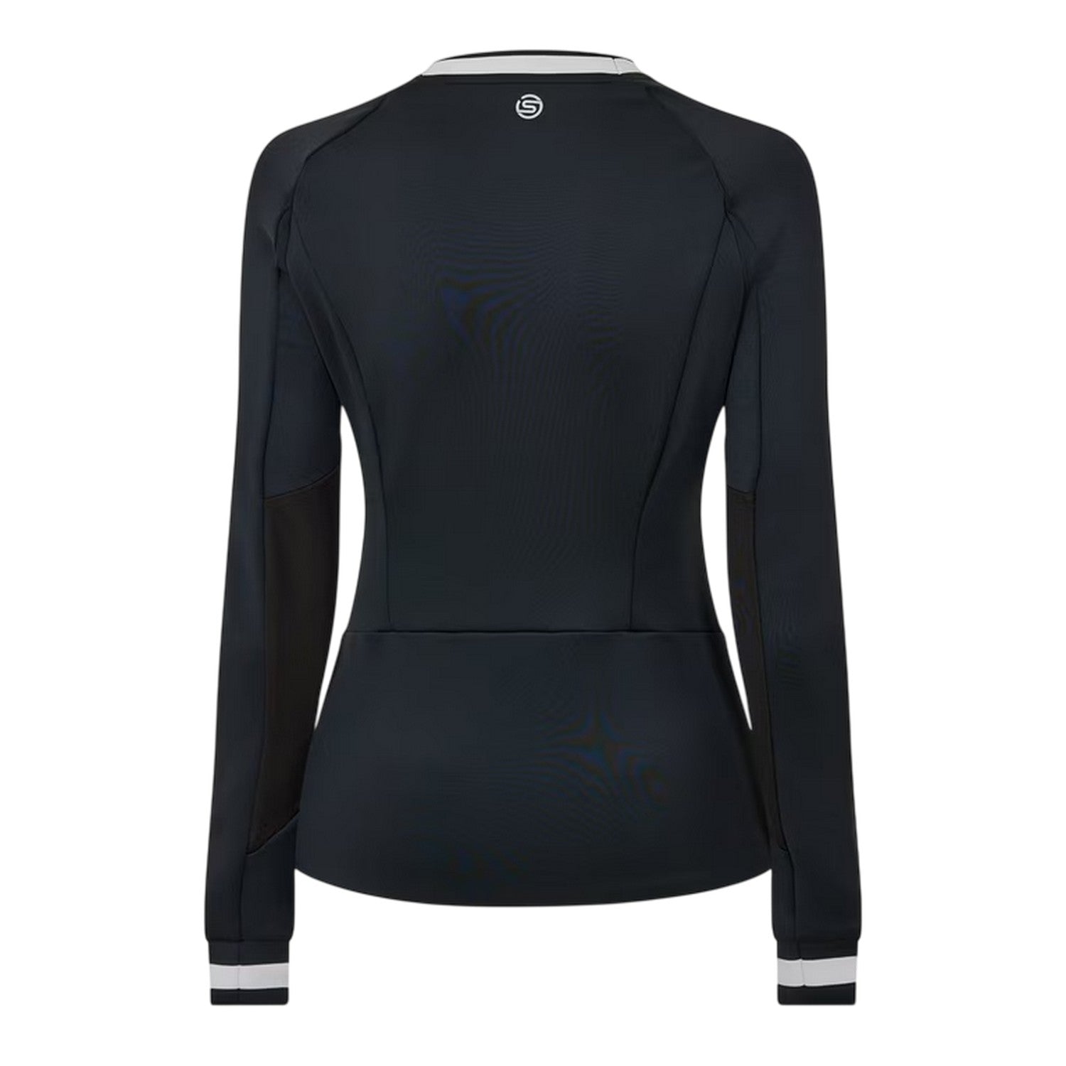 Black - Back - Skins Womens-Ladies Quarter Zip Base Layer Top