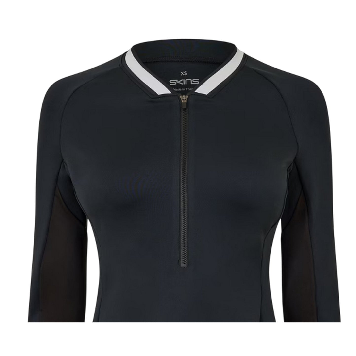 Black - Side - Skins Womens-Ladies Quarter Zip Base Layer Top
