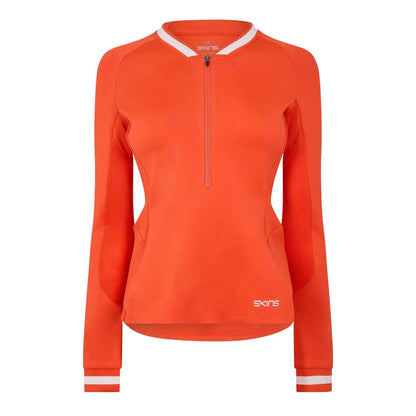 Red - Front - Skins Womens-Ladies Quarter Zip Base Layer Top