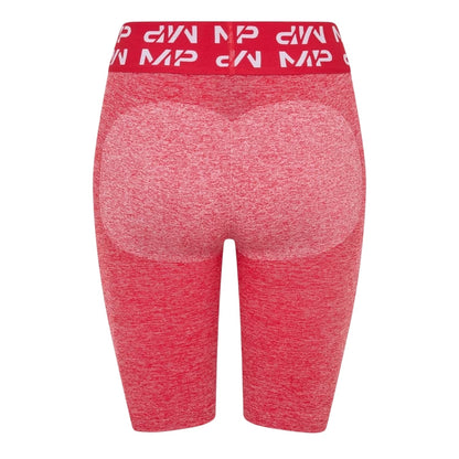 Pink - Back - MyProtien Womens-Ladies Seamless Slim Cycling Shorts
