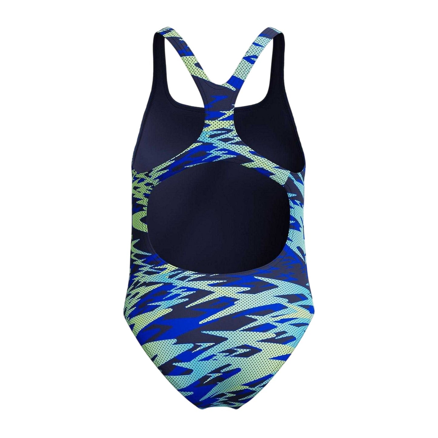 Peacoat - Back - Speedo Girls Hyperboom Medalist Printed One Piece Swimsuit