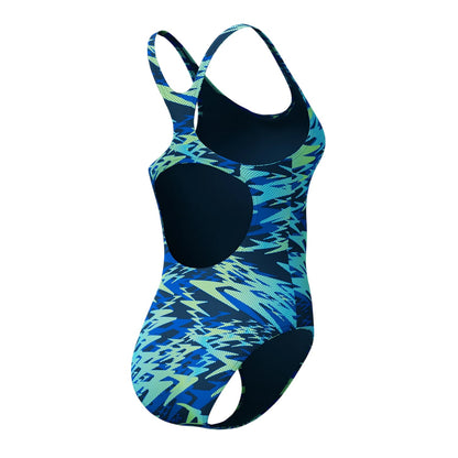 Peacoat - Back - Speedo Womens-Ladies Hyperboom Medalist One Piece Swimsuit